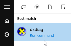 Search for dxdiag