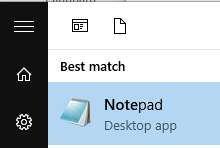 Opening Notepad