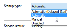 Choosing the Automatic option